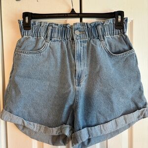 H&M high rise denim shorts